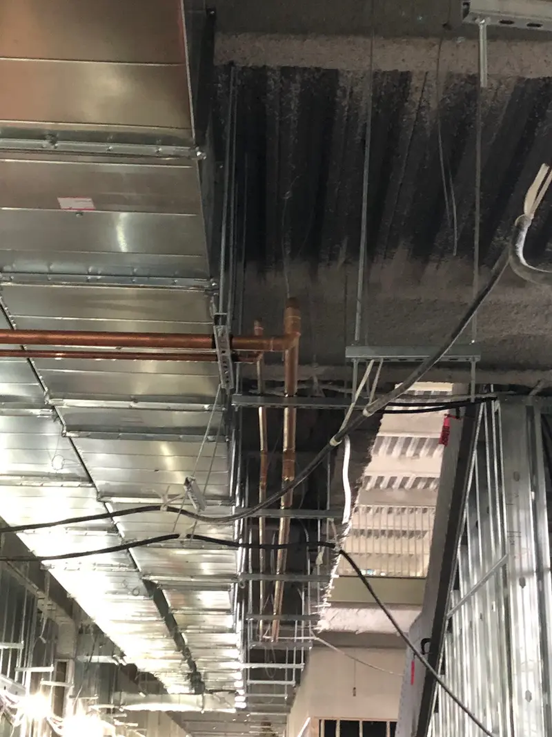 Commercial overhead copper water piping installation in Gresham, Oregon by Bigfoot Plumbing — licensed commercial plumber